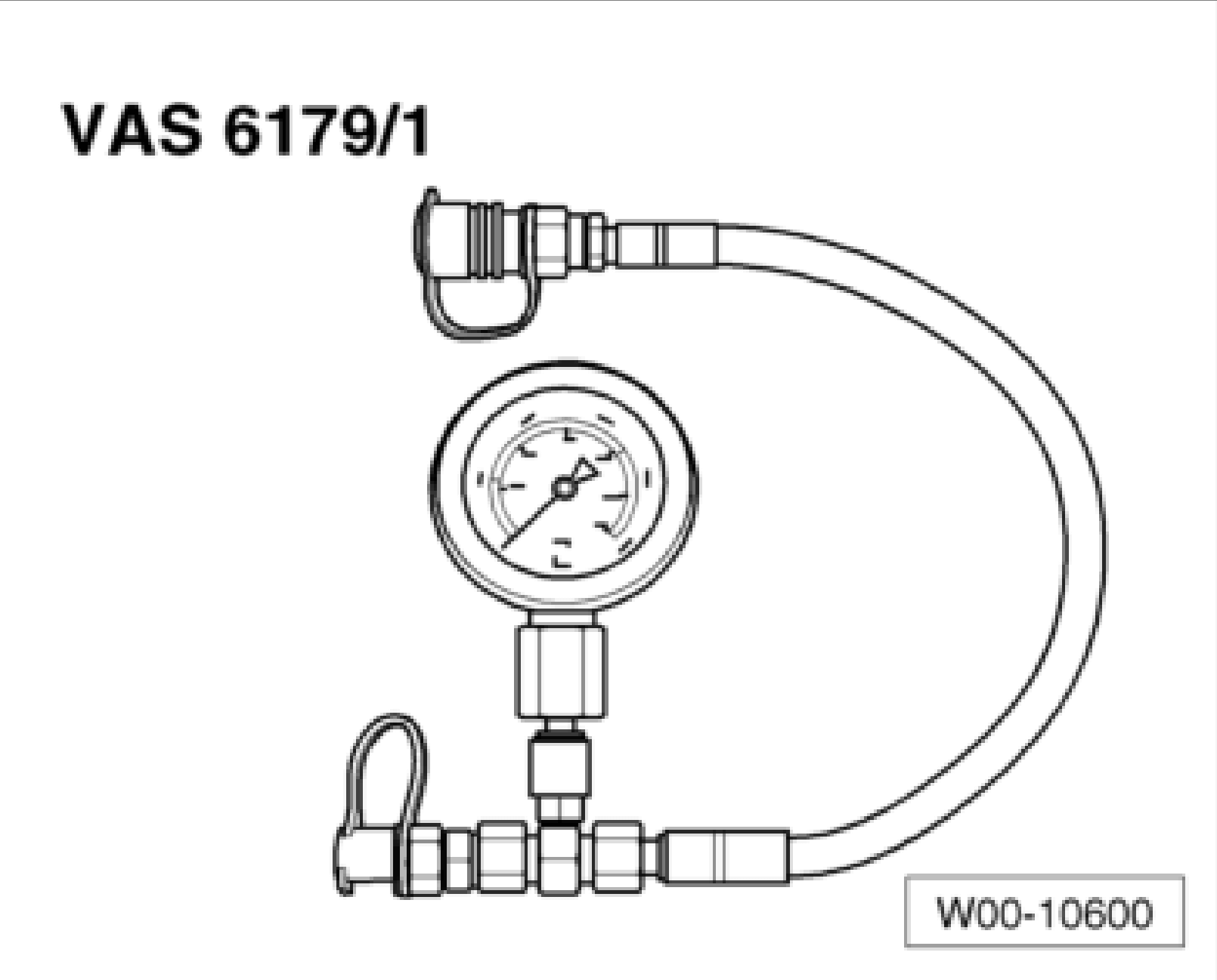 VAS 6179/1 Erweiterung Manometer mit Schlauch