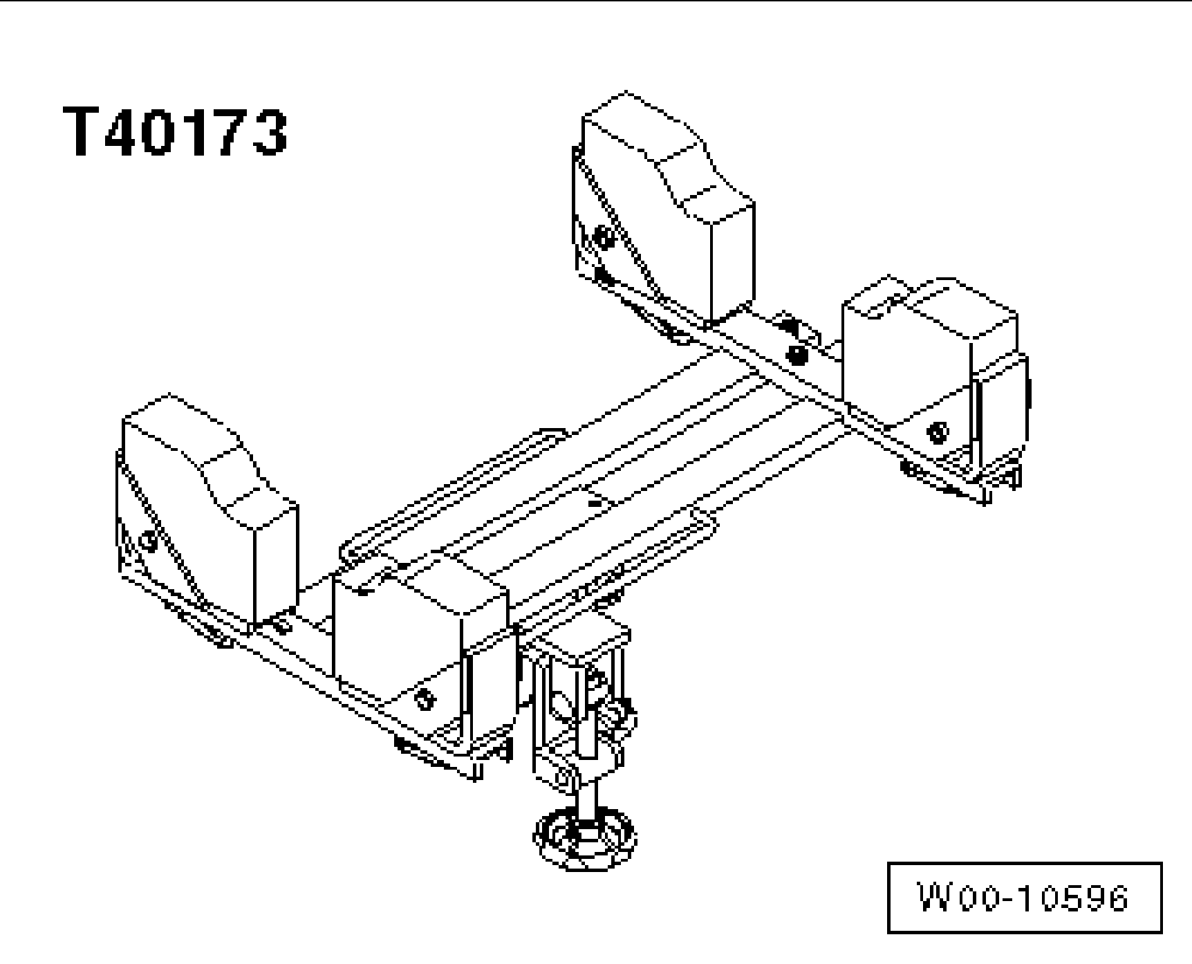 VAG Spezialwerkzeug T40173 Getriebeaufnahme