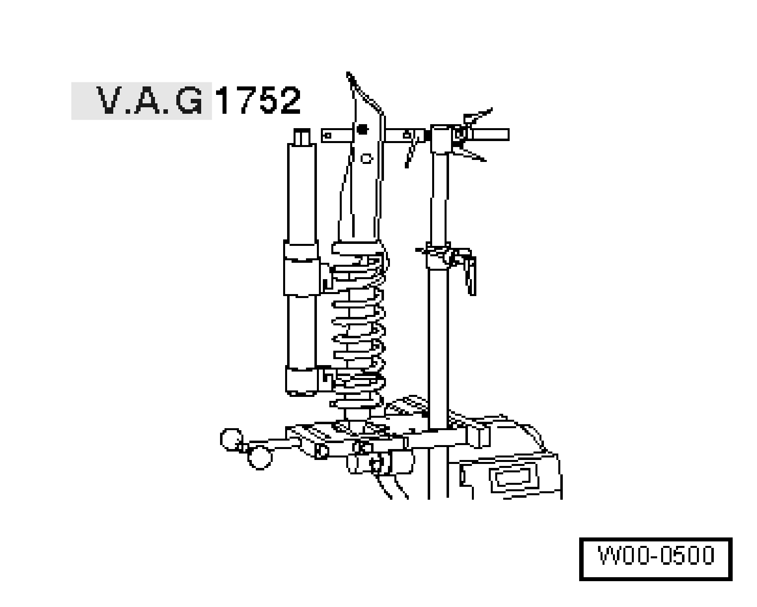 VAG Spezialwerkzeug Federbeinspanner VAG 1752-2 / KL-0255