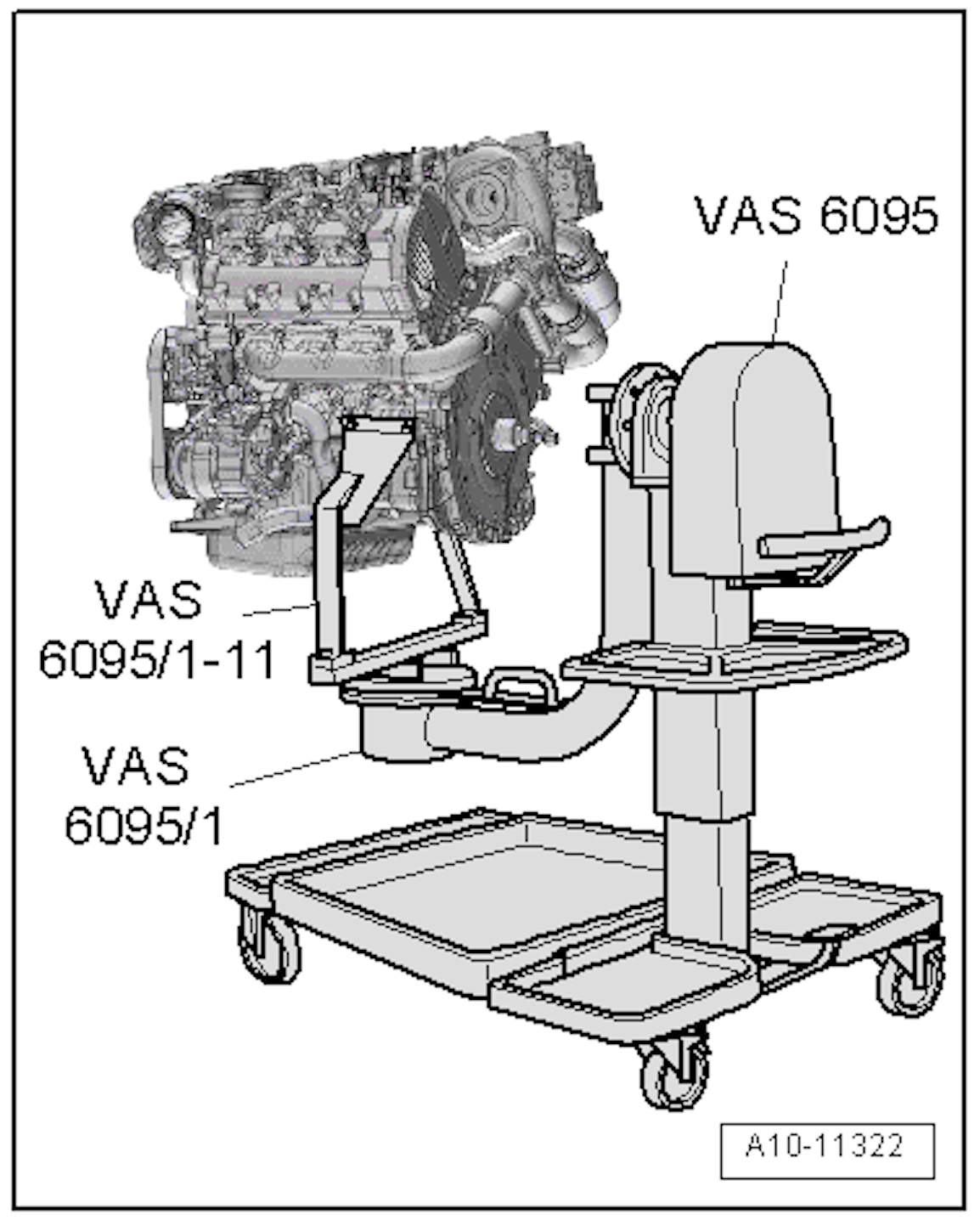 VAS 6095 A Aggregatenträger Motor / Getriebe
