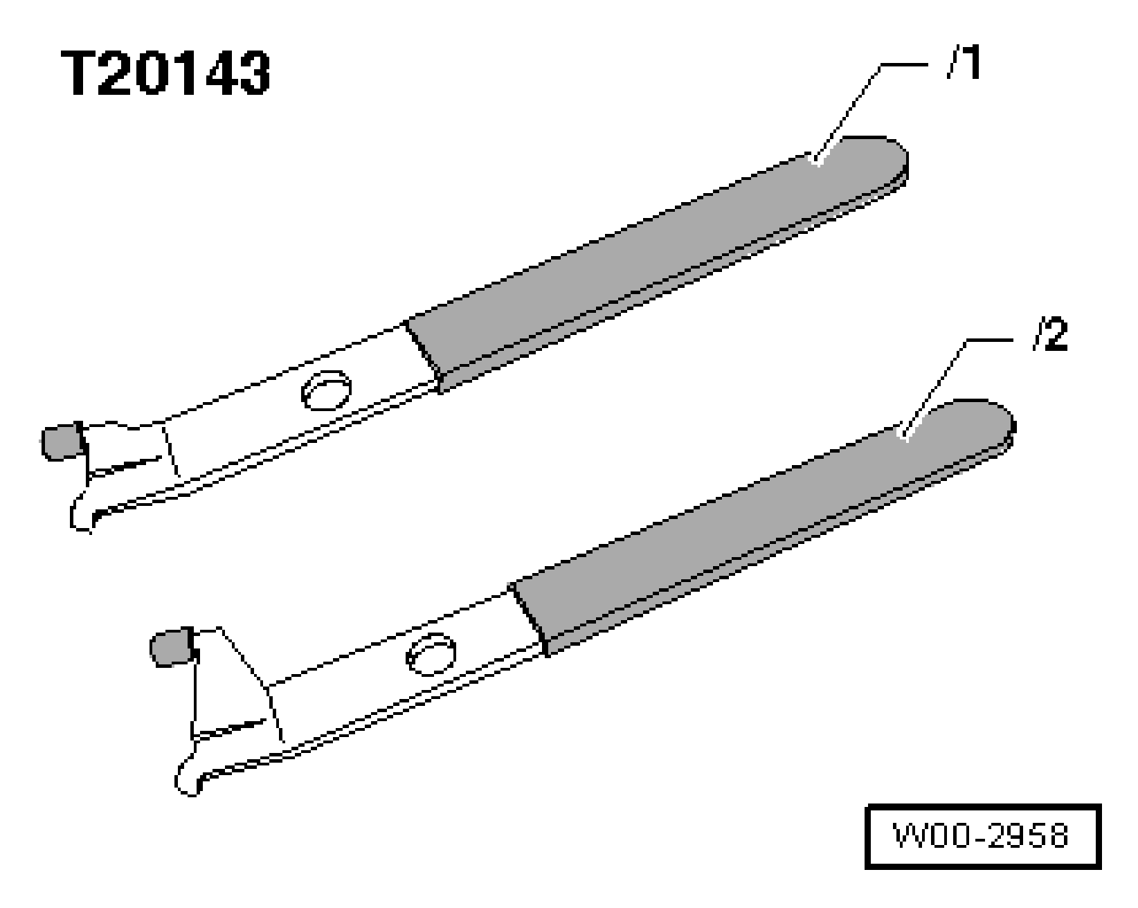 VAG Spezialwerkzeug T20143/1 und T20143/2