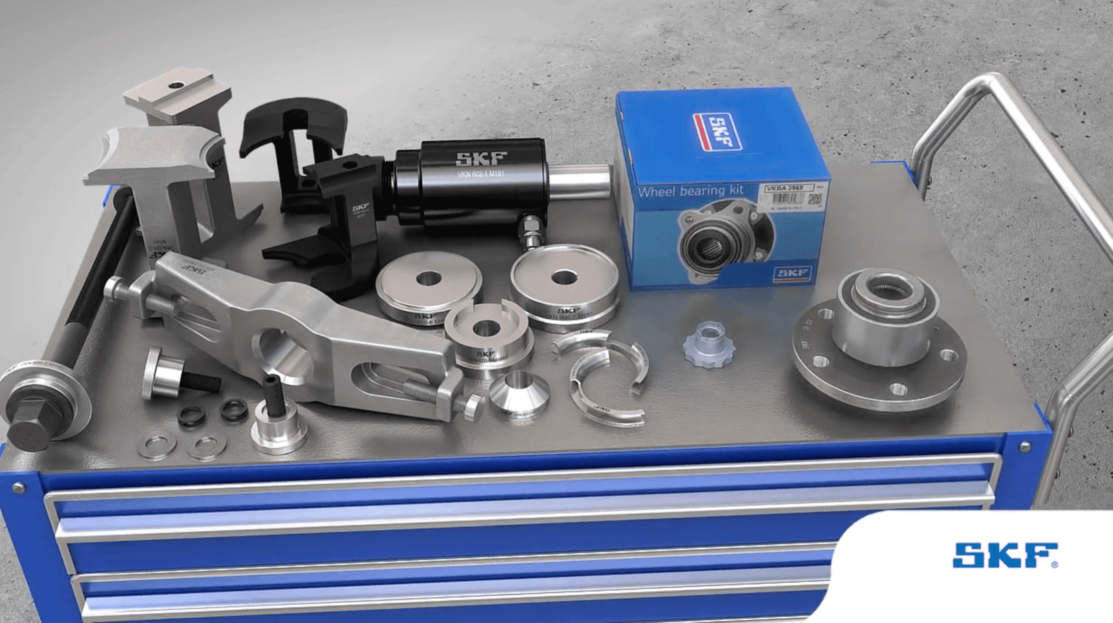 SKF Radlager Montage und Demontage mit dem SKF Werkzeug VKN 600 VKN 601 und VKN 602-1