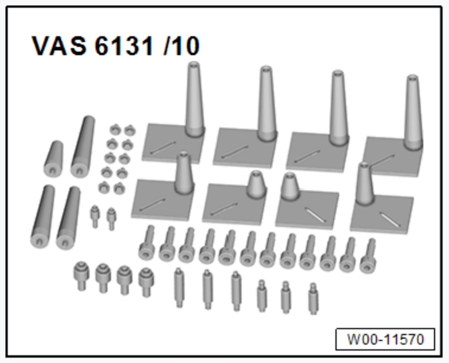 VAS 6131/10 Zubehör für Scherenhubtisch VAS 6131B