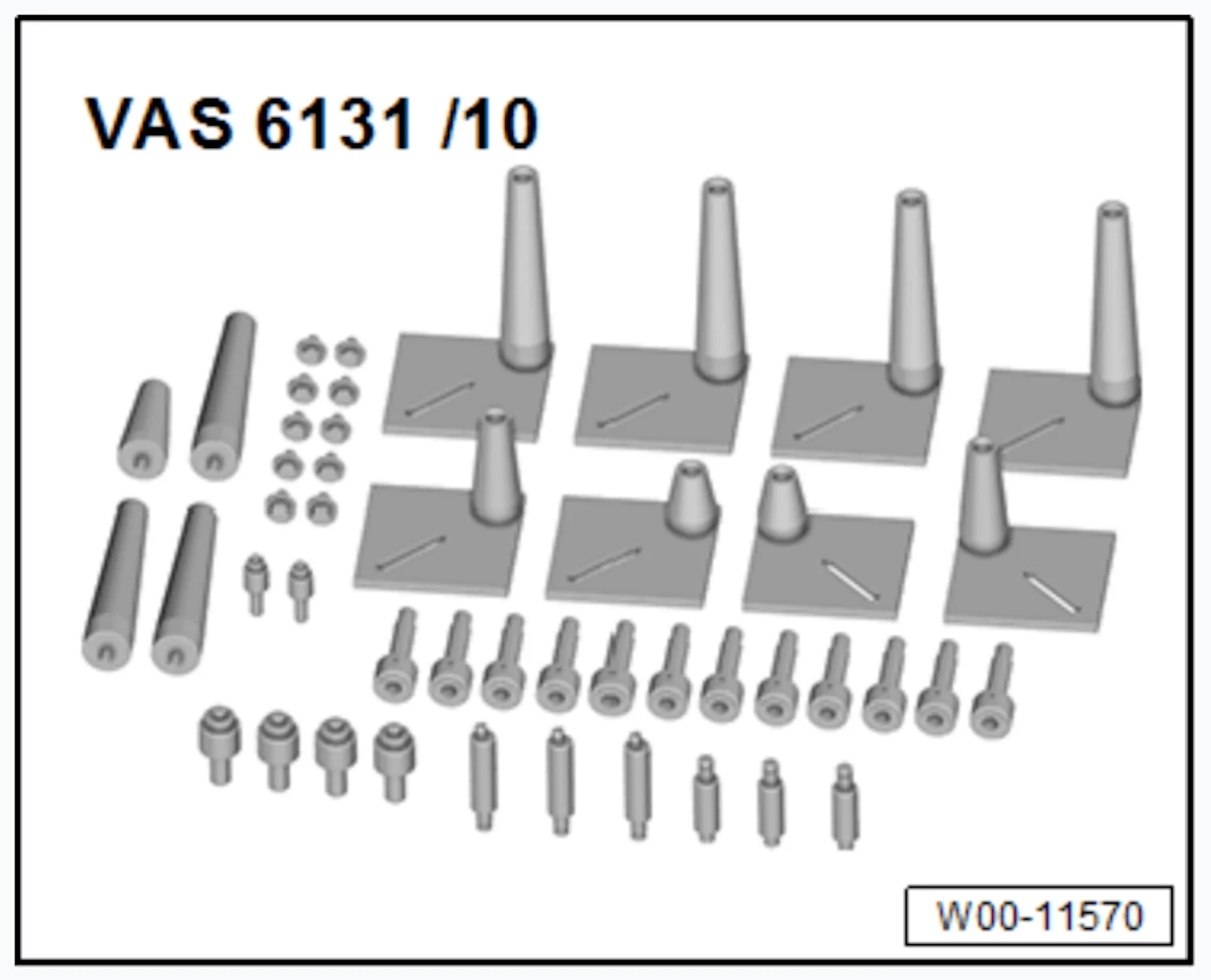 Spezialwerkzeug 27 VAS 6131/10 Zubehör für Scherenhubtisch VAS 6131B