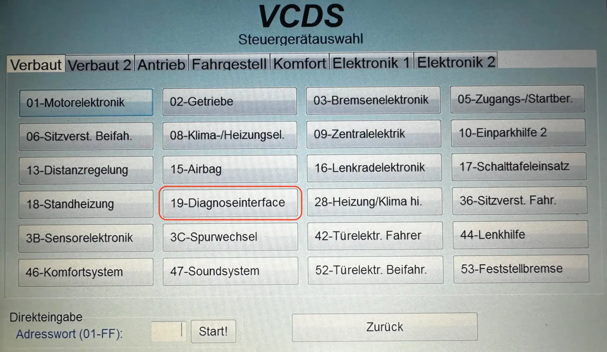 VCDS Codierung Batterie