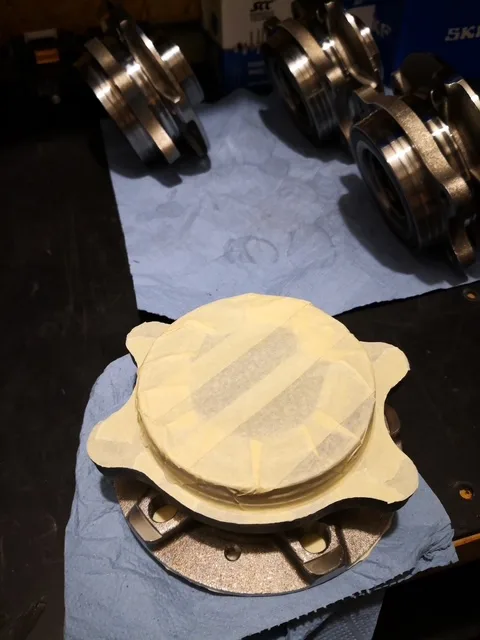 Radlager verzinken vorher gut abkleben