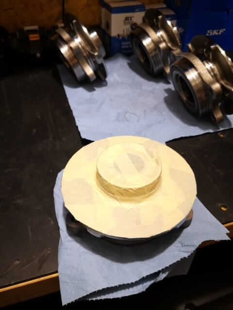 Radlager verzinken vorher gut abkleben