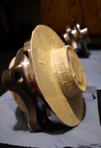 Radlager verzinken vorher gut abkleben